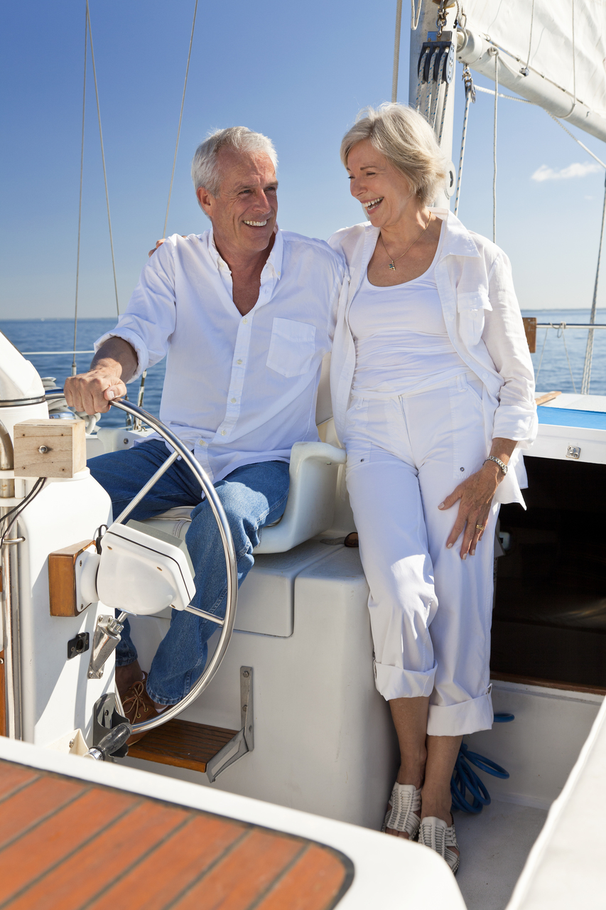 A couple in a boat